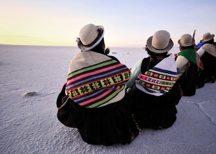 Cholitas au Salar d'Uyuni